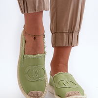 Klasikinės moteriškos espadrilės žalios spalvos Flaure (BSB32106)