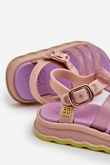 Kvapnūs vaikiški sandalai su Velcro užsegimu ZAXY NN385020, violetinės spalvos