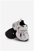 Vaikiški sportiniai bateliai su Velcro užsegimais baltos ir juodos spalvos Ephona