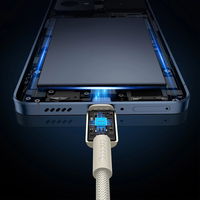 USB-C 100W 2m kabelis – auksinė spalva