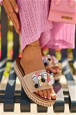 Moteriški dekoruoti platforminiai sandalai