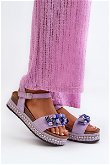 violetiniai sandalai
