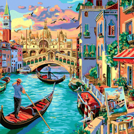 Tapyba pagal skaičius Venecija 40x50 cm