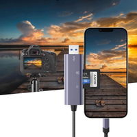 SD / micro SD“ kortelių skaitytuvas su Lightning“ / USB-A jungtimi – pilkos spalvos