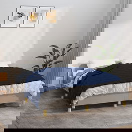 Sunki antklodė, mėlynos spalvos, 140x200cm, audinys, 6kg
