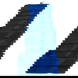 Rankšluosčių rinkinys, 12vnt., mėlyni, 100% medvilnė, 600g/m²