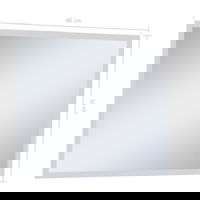 Sieninis vonios kambario veidrodis su LED ir jutikliu, 60x50cm