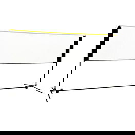 Reguliuojamas badmintono tinklas, 300x103x94–158cm, metalas
