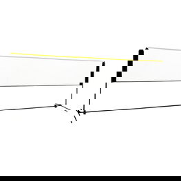 Reguliuojamas badmintono tinklas, 500x103x94–158cm, metalas