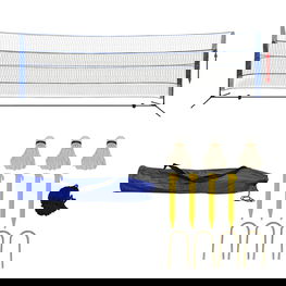 Badmintono tinklas su plunksninukais, 500x155 cm