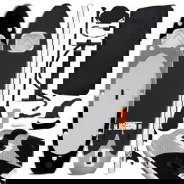 Pripučiamos irklentės rinkinys, juodos spalvos, 330x76x10cm