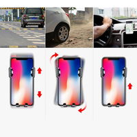 automobilio laikiklis priekiniam stiklui, prietaisų skydeliui, sidabrinis