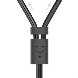 garso mini jungties laidas 3,5 mm (moteriška) - 2RCA (vyriška) 1 m - pilka