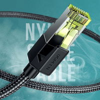 Ethernet RJ45 Cat 7 10 Gb/s 10 m kabelis – juodas