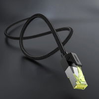 Ethernet RJ45 Cat 7 10 Gb/s 10 m kabelis – juodas