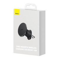 Automobilinis laikiklis iPhone su 15 W indukciniu įkrovikliu oro ventiliacijos angai - juodos spalvos