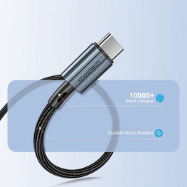 USB C PD 60 W laidas – pilkas