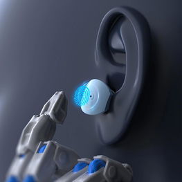 belaidės TWS Bluetooth 5.3 ausinės – mėlynos