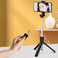 Selfie“ lazdelė WRY1S teleskopinis stovas 0,7 m telefonui - juoda