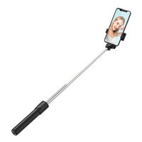Selfie“ lazdelė WRY1S teleskopinis stovas 0,7 m telefonui - juoda