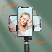 Selfie“ lazdelė WRY1S teleskopinis stovas 0,7 m telefonui - juoda