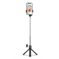 Selfie“ lazdelė WRY1S teleskopinis stovas 0,7 m telefonui - juoda