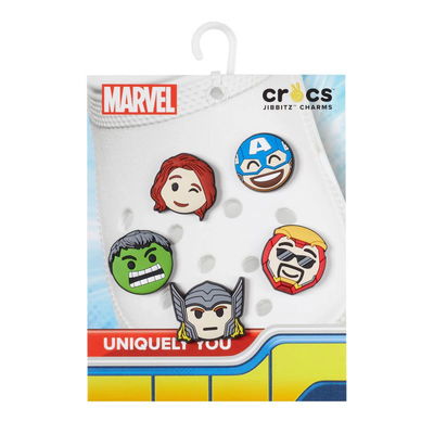 „Crocs Jibbitz™“ sagių prisegamų papuošalų rinkinys „Marvel Avengers“ su emocijomis (5 vnt.)