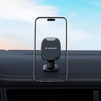 magnetinis telefono laikiklis automobilio prietaisų skydui - juodas