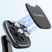 magnetinis telefono laikiklis automobilio prietaisų skydui - juodas