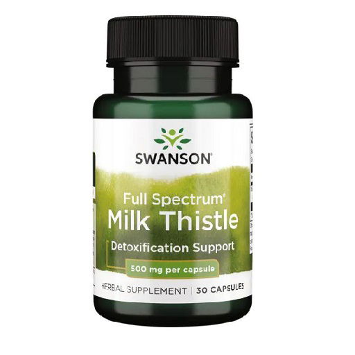 Swanson Milk Thistle 500mg - 30 Kapsulės (BNN166026)