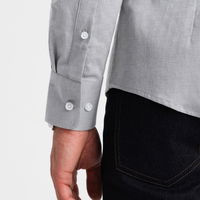 Vyriški SLIM FIT marškiniai dekoratyvinio audinio - pilki