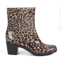 Moteriški leopardo rašto guminiai batai ant kulno (POL85491)