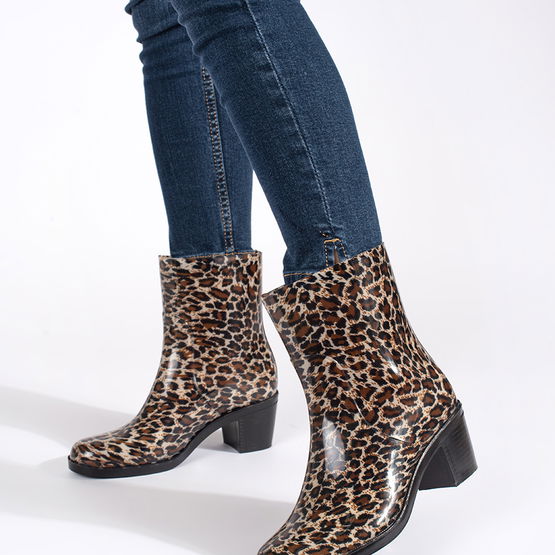 Moteriški leopardo rašto guminiai batai ant kulno (POL85491)