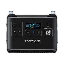 Choetech“ nešiojama maitinimo stotis LiFePO4 1997Wh 2000W juodoji išorinė baterija (BS006 Super Mini“)