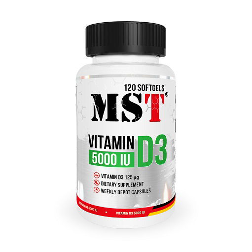 MST - Vitaminas D3 5000 TV 120 minkštųjų kapsulių (BNN152101)