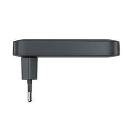 65 W GaN 2 USB A itin plonas įkroviklis, juodas
