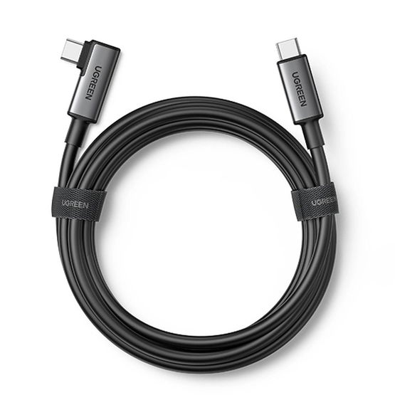 kampinis USB C PD kabelis, 60 W, 3 A 5 Gb/s, 5 m, juodas