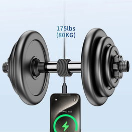 240W laidas su Power Delivery 3.1 USB-C magnetinis 1,2m - juodas
