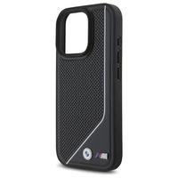 BMW M Perforated Twisted Line MagSafe dėklas iPhone 16 Pro Max telefonui – juodos spalvos