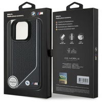 BMW M Perforated Twisted Line MagSafe dėklas iPhone 16 Pro Max telefonui – juodos spalvos
