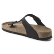 Šlepetės Birkenstock Gizeh Birko-Flor moteriškoms su siaura pėda, veganiškos, juodos (1020487)