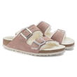 Šiltos Birkenstock Arizona Suede Leather Shearling Pink Clay LAF siauros (1023258)