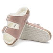 Šiltos Birkenstock Arizona Suede Leather Shearling Pink Clay LAF siauros (1023258)