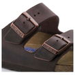 Birkenstock Arizona Soft Footbed Oiled Leather Habana siauri moteriški šlepetės (0452763)