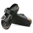 Birkenstock“ moteriškos šlepetės Arizona Big Buckle Oiled Leather Black narrow“ siauros (1011075)