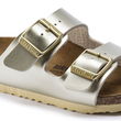 Vaikiškos mergaitiškos šlepetės Birkenstock Arizona Kids Birko-Flor“ Electric Metallic Gold siauros (1014841)