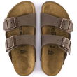 Birkenstock Arizona Kids Birko-Flor Nubuk Mocha siauros, vaikams ir jaunimui (0552893)