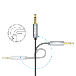 AUX002“ laidas mini lizdas 3,5 mm (vyr.) / mini lizdas 3,5 mm (vyr.) 1,2 m – juodas