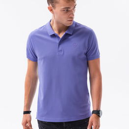 Vyriški paprasti polo marškinėliai - violetiniai
