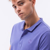 Vyriški paprasti polo marškinėliai - violetiniai